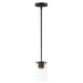 Myhouse Lighting Maxim - 91840CDABBK - One Light Mini Pendant - Sleek - Antique Brass / Black