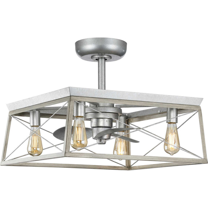 Myhouse Lighting Progress Lighting - P250067-141-WB - 22"Ceiling Fan - Briarwood - Galvanized