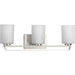 Myhouse Lighting Progress Lighting - P300343-009 - Three Light Bath Bracket - League - Brushed Nickel