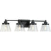 Myhouse Lighting Progress Lighting - P300351-31M - Four Light Bath Bracket - Hinton - Matte Black