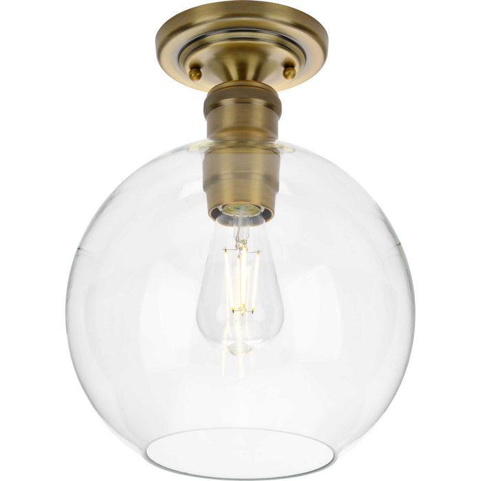 Myhouse Lighting Progress Lighting - P350046-163 - One Light Flush Mount - Hansford - Vintage Brass