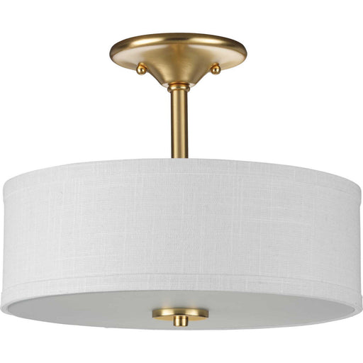 Myhouse Lighting Progress Lighting - P350129-012 - Two Light Semi-Flush Mount - Inspire - Satin Brass