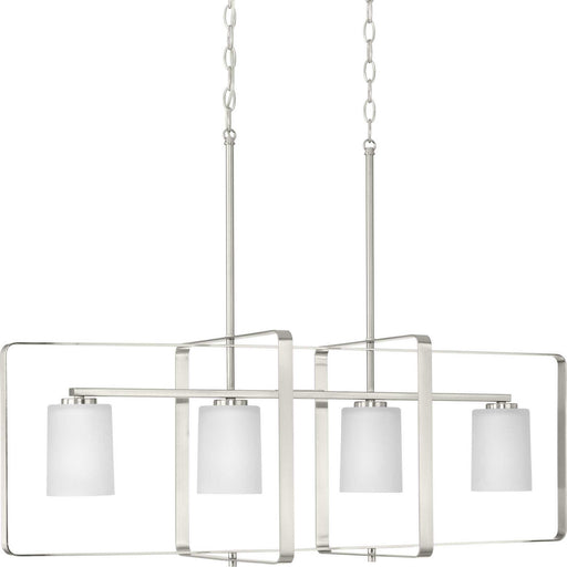 Myhouse Lighting Progress Lighting - P400287-009 - Four Light Island Pendant - League - Brushed Nickel