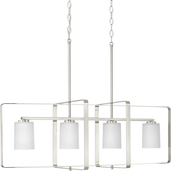 Myhouse Lighting Progress Lighting - P400287-009 - Four Light Island Pendant - League - Brushed Nickel