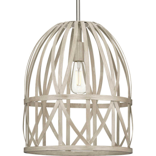 Myhouse Lighting Progress Lighting - P500343-185 - One Light Pendant - Chastain - Bleached Oak (Painted)