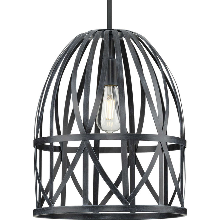 Myhouse Lighting Progress Lighting - P500343-187 - One Light Pendant - Chastain - Cerused Black Oak