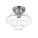 Myhouse Lighting Maxim - 11120CLSN - One Light Flush Mount - Harbor - Satin Nickel