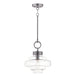 Myhouse Lighting Maxim - 11122CLSN - One Light Pendant - Harbor - Satin Nickel