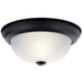 Myhouse Lighting Kichler - 8111BK - Two Light Flush Mount - No Family - Black