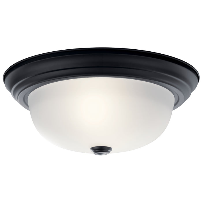 Myhouse Lighting Kichler - 8112BK - Two Light Flush Mount - No Family - Black