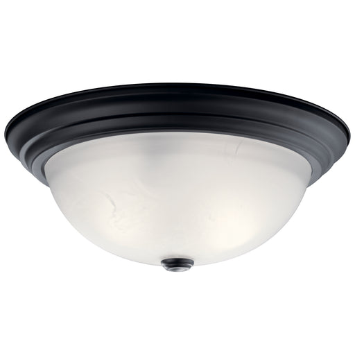 Myhouse Lighting Kichler - 8116BK - Three Light Flush Mount - No Family - Black