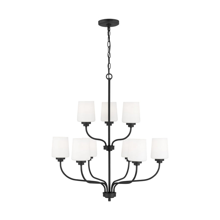 Myhouse Lighting Generation Lighting - 3102809-112 - Nine Light Chandelier - Windom - Midnight Black