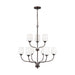 Myhouse Lighting Generation Lighting - 3102809-710 - Nine Light Chandelier - Windom - Bronze