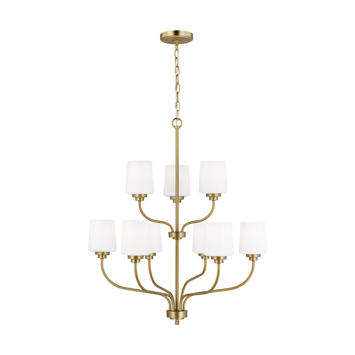 Myhouse Lighting Generation Lighting - 3102809-848 - Nine Light Chandelier - Windom - Satin Brass