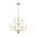 Myhouse Lighting Generation Lighting - 3102809-848 - Nine Light Chandelier - Windom - Satin Brass