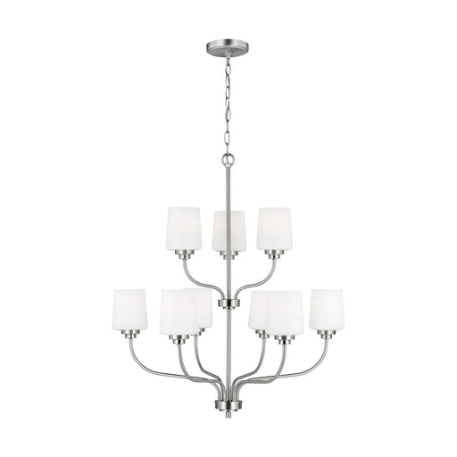 Myhouse Lighting Generation Lighting - 3102809-962 - Nine Light Chandelier - Windom - Brushed Nickel