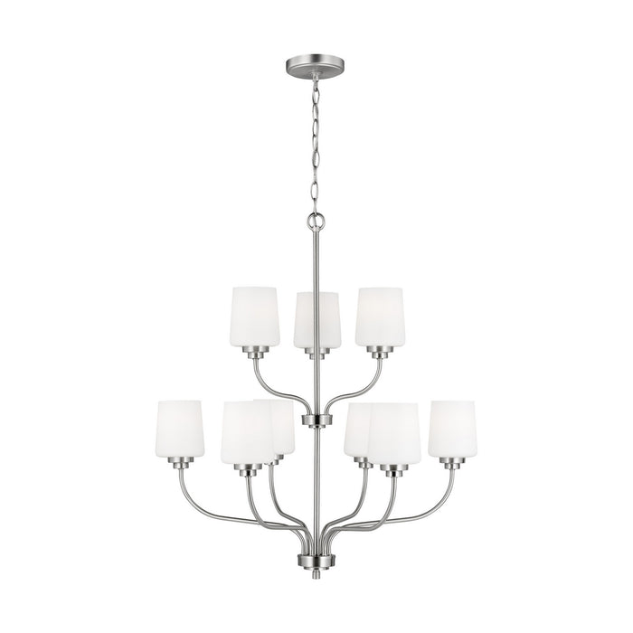 Myhouse Lighting Generation Lighting - 3102809-962 - Nine Light Chandelier - Windom - Brushed Nickel