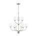 Myhouse Lighting Generation Lighting - 3102809-962 - Nine Light Chandelier - Windom - Brushed Nickel