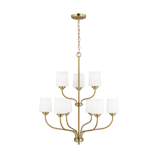 Myhouse Lighting Generation Lighting - 3102809EN3-848 - Nine Light Chandelier - Windom - Satin Brass