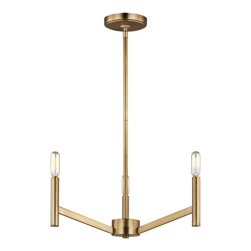 Myhouse Lighting Visual Comfort Studio - 3124303EN-848 - Three Light Chandelier - Vector - Satin Brass