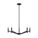 Myhouse Lighting Visual Comfort Studio - 3124305-112 - Five Light Chandelier - Vector - Midnight Black