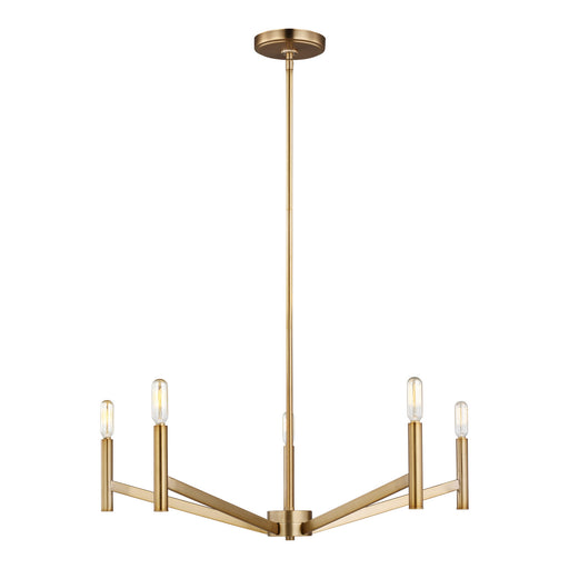 Myhouse Lighting Visual Comfort Studio - 3124305-848 - Five Light Chandelier - Vector - Satin Brass