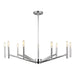 Myhouse Lighting Visual Comfort Studio - 3124309-05 - Nine Light Chandelier - Vector - Chrome