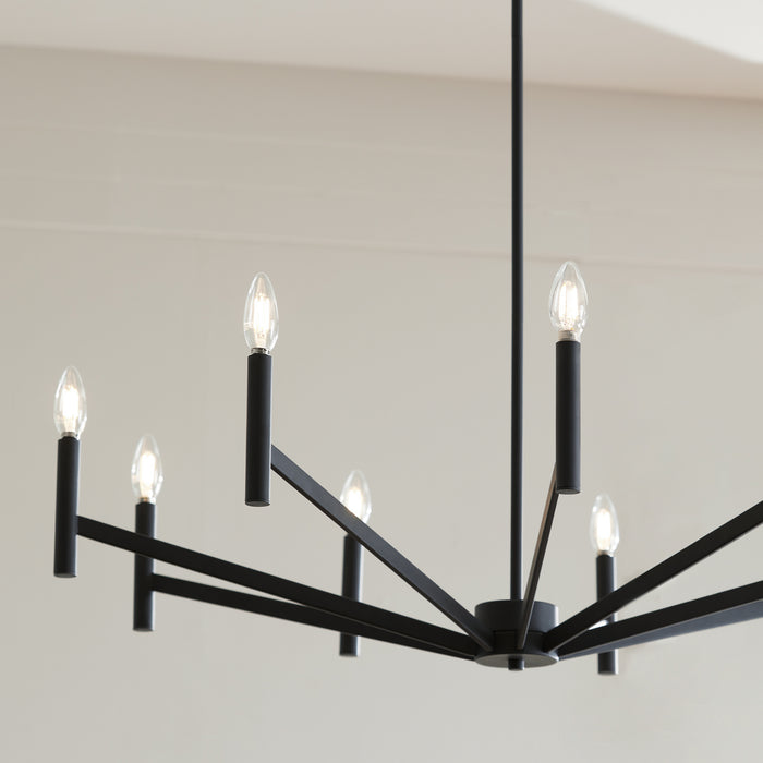 Myhouse Lighting Visual Comfort Studio - 3124309-112 - Nine Light Chandelier - Vector - Midnight Black