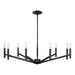 Myhouse Lighting Visual Comfort Studio - 3124309-112 - Nine Light Chandelier - Vector - Midnight Black