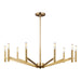 Myhouse Lighting Visual Comfort Studio - 3124309-848 - Nine Light Chandelier - Vector - Satin Brass