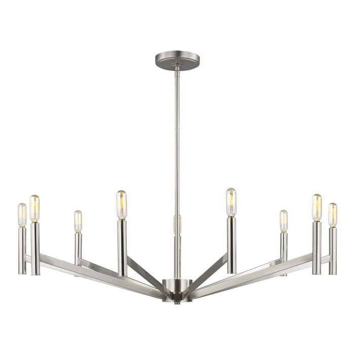 Myhouse Lighting Visual Comfort Studio - 3124309-962 - Nine Light Chandelier - Vector - Brushed Nickel