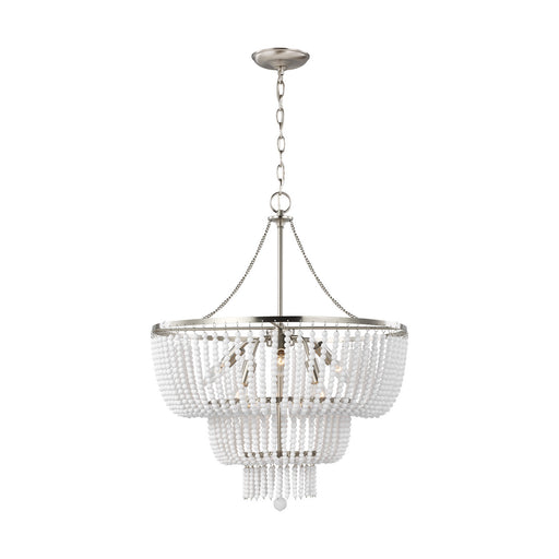 Myhouse Lighting Visual Comfort Studio - 3180706EN-962 - Six Light Chandelier - Jackie - Brushed Nickel