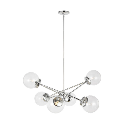 Myhouse Lighting Visual Comfort Studio - 3182706-05 - Six Light Chandelier - Tierney - Chrome