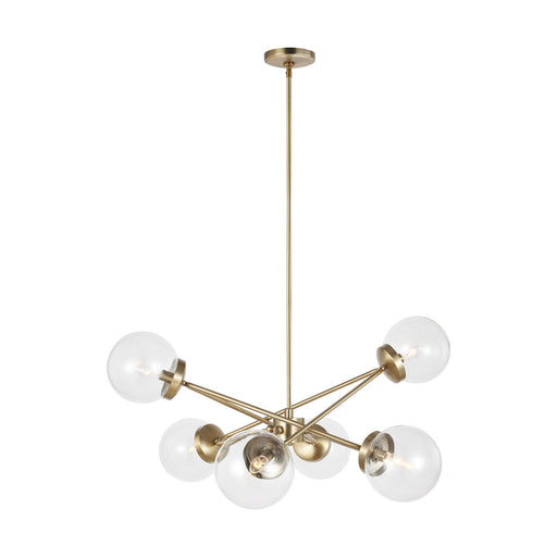 Myhouse Lighting Visual Comfort Studio - 3182706-848 - Six Light Chandelier - Tierney - Satin Brass