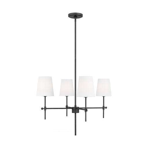 Myhouse Lighting Visual Comfort Studio - 3187204-112 - Four Light Chandelier - Baker - Midnight Black