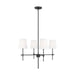 Myhouse Lighting Visual Comfort Studio - 3187204-112 - Four Light Chandelier - Baker - Midnight Black