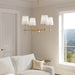 Myhouse Lighting Visual Comfort Studio - 3187204-848 - Four Light Chandelier - Baker - Satin Brass