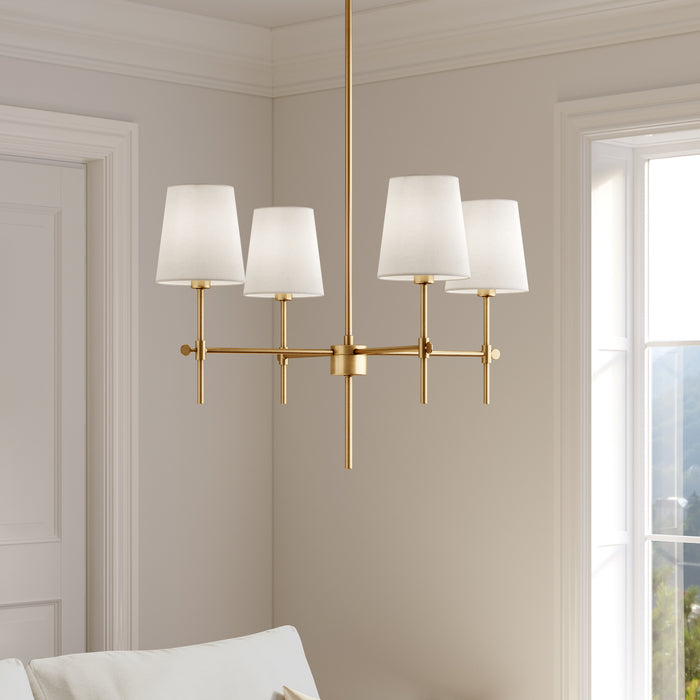 Myhouse Lighting Visual Comfort Studio - 3187204-848 - Four Light Chandelier - Baker - Satin Brass