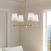 Myhouse Lighting Visual Comfort Studio - 3187204-848 - Four Light Chandelier - Baker - Satin Brass