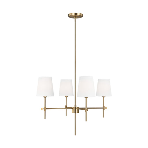 Myhouse Lighting Visual Comfort Studio - 3187204-848 - Four Light Chandelier - Baker - Satin Brass