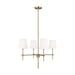 Myhouse Lighting Visual Comfort Studio - 3187204-848 - Four Light Chandelier - Baker - Satin Brass