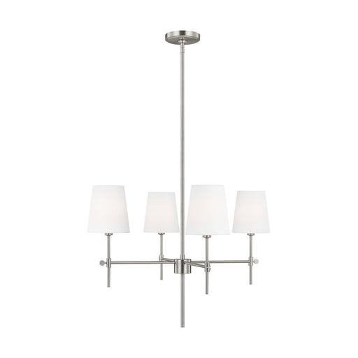 Myhouse Lighting Visual Comfort Studio - 3187204-962 - Four Light Chandelier - Baker - Brushed Nickel