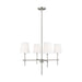 Myhouse Lighting Visual Comfort Studio - 3187204-962 - Four Light Chandelier - Baker - Brushed Nickel