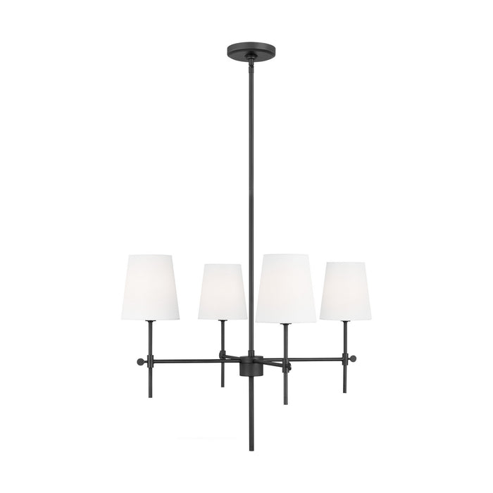 Myhouse Lighting Visual Comfort Studio - 3187204EN-112 - Four Light Chandelier - Baker - Midnight Black