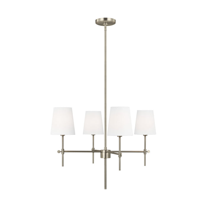 Myhouse Lighting Visual Comfort Studio - 3187204EN-965 - Four Light Chandelier - Baker - Antique Brushed Nickel