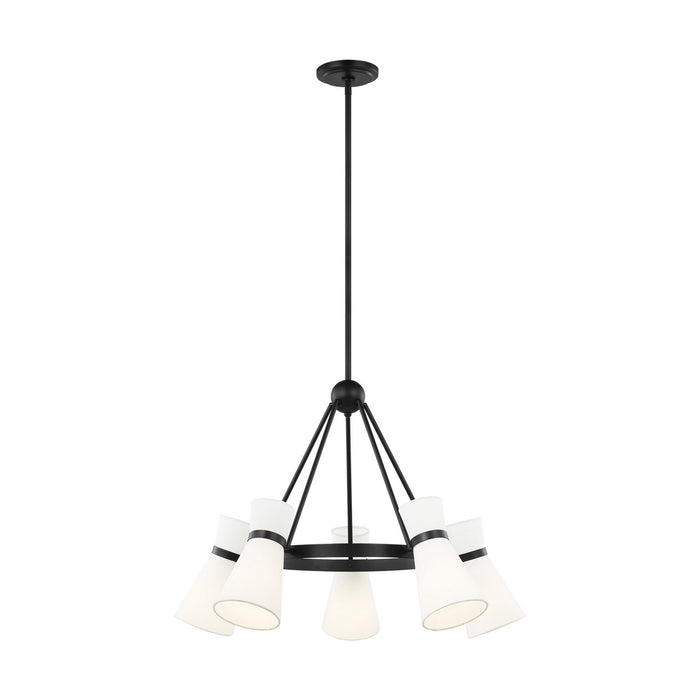 Myhouse Lighting Visual Comfort Studio - 3190505-112 - Five Light Chandelier - Clark - Midnight Black