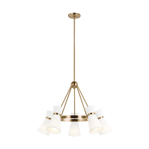 Myhouse Lighting Visual Comfort Studio - 3190505-848 - Five Light Chandelier - Clark - Satin Brass