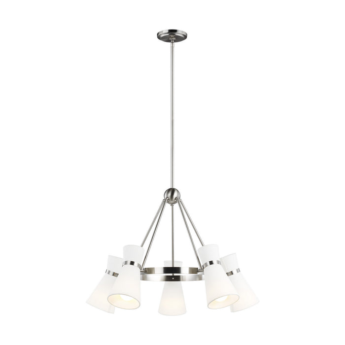 Myhouse Lighting Visual Comfort Studio - 3190505-962 - Five Light Chandelier - Clark - Brushed Nickel