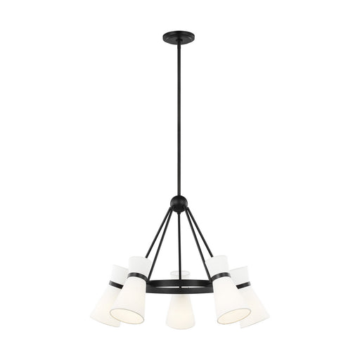 Myhouse Lighting Visual Comfort Studio - 3190505EN3-112 - Five Light Chandelier - Clark - Midnight Black