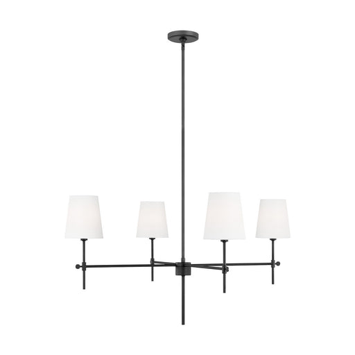 Myhouse Lighting Visual Comfort Studio - 3287204-112 - Four Light Chandelier - Baker - Midnight Black